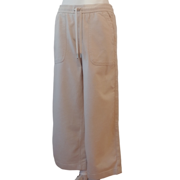 Athleta Heathered Women's Wide Leg Crop Pants in Cream size 6 - Picture 7 of 17